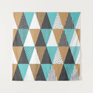 Vintage Geometric: Abstract Illustration. Tapestry