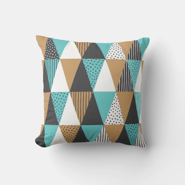 Vintage Geometric: Abstract Illustration. Throw Pillow (Front)