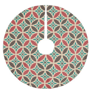 Vintage geometric, abstract seamless pattern. brushed polyester tree skirt