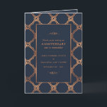 Vintage Geometric, Art Deco Anniversary Thank You Card<br><div class="desc">Anniversary Thank You Card. Great for all kinds of anniversaries,  couples celebrating their love together,  the passing of a loved one,  companies or organizations celebrating their success. Add your own photo and crop it in the customizable section for the perfect fit!</div>