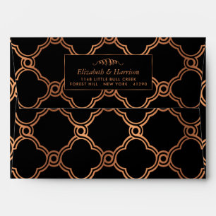 Vintage Geometric Art Deco Gatsby Wedding Envelopes