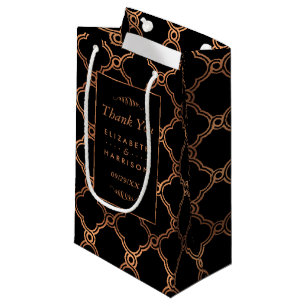Vintage Geometric Art Deco Gatsby Wedding Favour Small Gift Bag