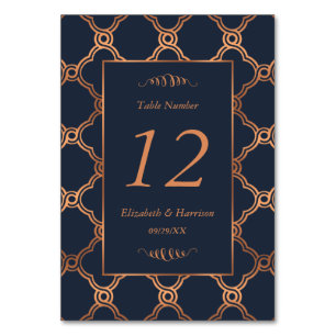 Vintage Geometric Art Deco Gatsby Wedding Number Table Number
