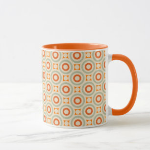 Vintage Geometric Circle Pattern Mug