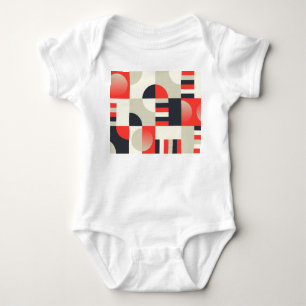 Vintage geometric design: abstract shape backgroun baby bodysuit