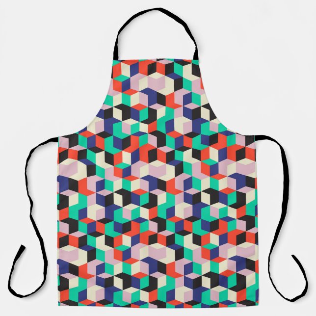 Vintage geometric, diamond shape pattern. apron (Front)