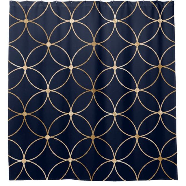 Vintage Geometric: Gold Blue Abstract (Front)