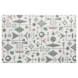 Vintage Geometric Mobiles - White LG ©studioxtine Fabric