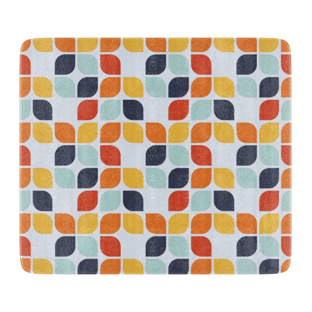 Vintage Geometric Pattern Cutting Board (Front)