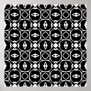 Vintage geometric pattern. Repeating elements styl Poster