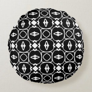 Vintage geometric pattern. Repeating elements styl Round Pillow