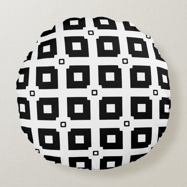 Vintage geometric pattern. Repeating elements styl Round Pillow (Front)