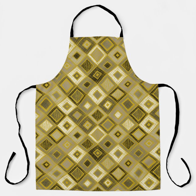 Vintage geometric rhombus, seamless pattern. apron (Front)