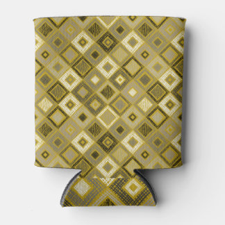 Vintage geometric rhombus, seamless pattern. can cooler