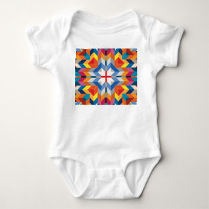 Vintage Geometric: Scandinavian Colour Blocks Baby Bodysuit