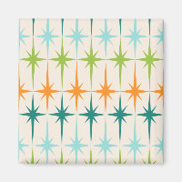 Vintage Geometric Starbursts Magnet