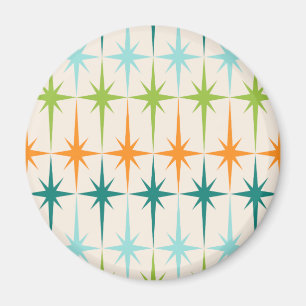 Vintage Geometric Starbursts Magnet