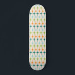 Vintage Geometric Starbursts Skateboard<br><div class="desc">Vintage. Geometrics. Starbursts. If you love any of those words, this retro Vintage Geometric Starbursts Skateboard is for you. This mid century modern design features a cream background with rows of turquoise, lime green, orange, and teal starbursts. This mod design pairs beautifully with Strange Little Onion’s Retro Atomic Mobile Pattern...</div>