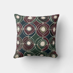 Vintage Geometric Throw Pattern Throw Pillow