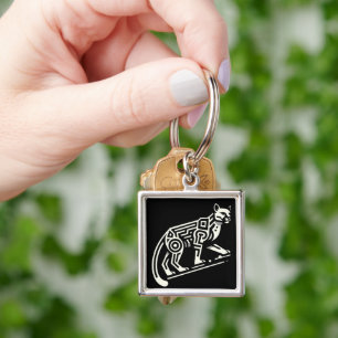 Vintage Geometric Tribal art Keychain