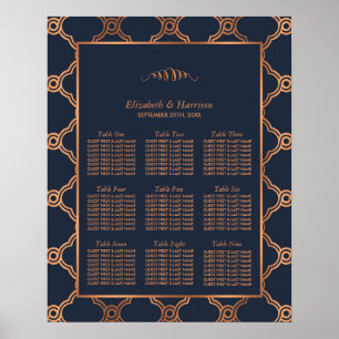 Vintage Géométrique Art Déco Gatsby Siège Mariage