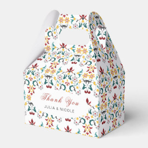 Vintage Geometry Intricate Classical Motif Wedding Favor Box