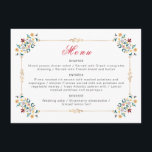 Vintage Geometry Intricate Classical Motif Wedding Menu<br><div class="desc">Beautiful Invitation to celebrate Special occasions and festivals comes with digital and E-invitation as per your request. We would love to replicate our designs to make multiple products like rsvp cards, labels envelopes, and more. Customization is available for ready to print on request at info@shamaurcreatif@gmail.com. Look Forward to hearing from...</div>