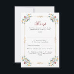 Vintage Geometry Intricate Classical Motif Wedding RSVP Card<br><div class="desc">Beautiful Invitation to celebrate Special occasions and festivals comes with digital and E-invitation as per your request. We would love to replicate our designs to make multiple products like rsvp cards, labels envelopes, and more. Customization is available for ready to print on request at info@shamaurcreatif@gmail.com. Look Forward to hearing from...</div>