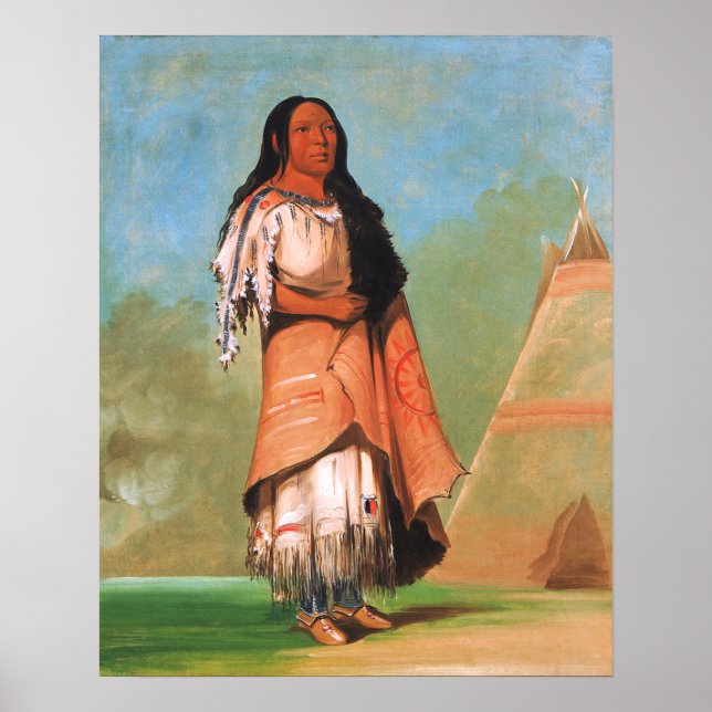 Vintage George Catlin, Indian Maiden Poster (Front)