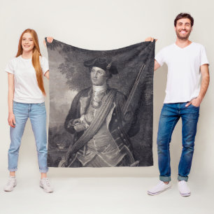 Vintage George Washington Portrait Fleece Blanket