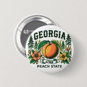 Vintage Georgia 2 Inch Round Button