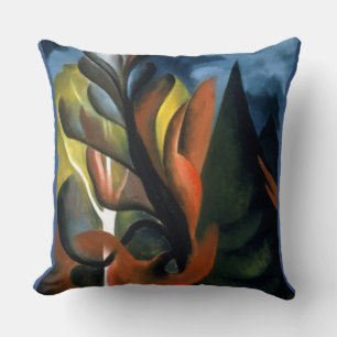 Vintage Georgia O'Keefe 1922 Maple and Cedar Throw Pillow
