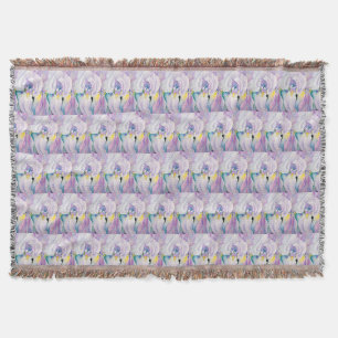 Vintage Georgia O'keefe 1924 Light of Iris Throw Blanket