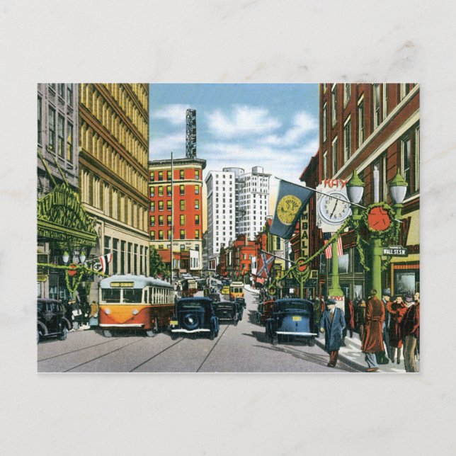 Vintage Georgia Street Scene Postcard (Front)