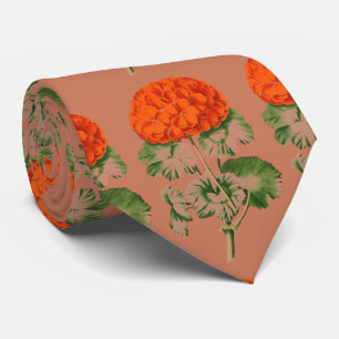 vintage geraniums - bold floral no3 tie