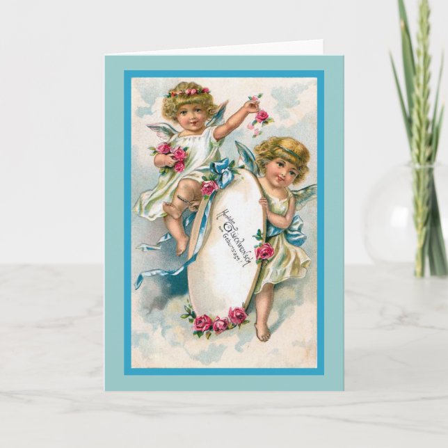 "Vintage German Birthday Card" Card (Front)