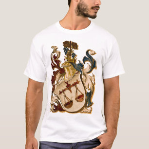 Vintage German Brown and Gold Libra Coat of Arms T-Shirt