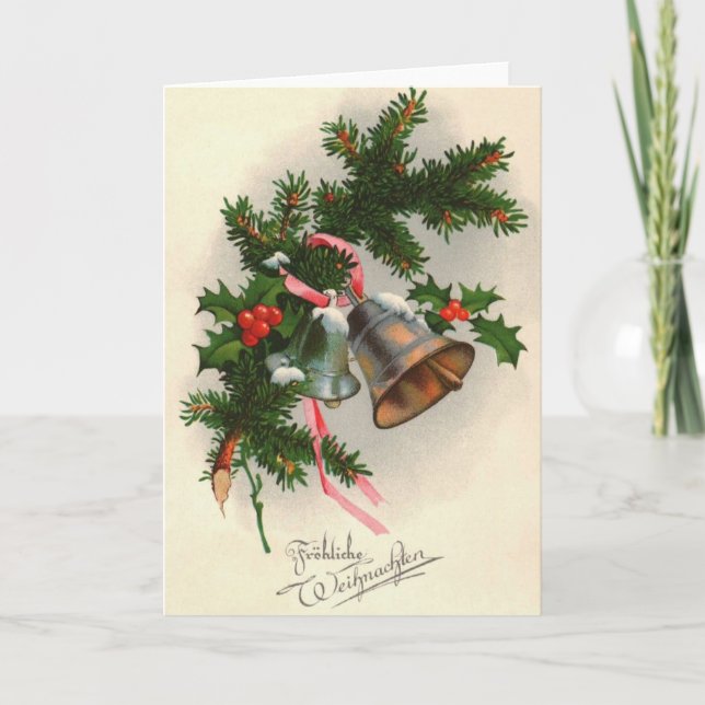 Vintage German Christmas Greeting Card (Front)