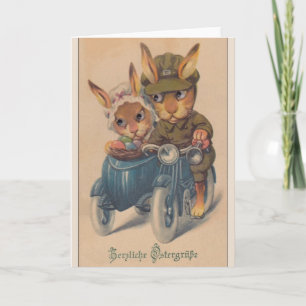 Vintage German Easter Card.  Herzliche Ostergrüß Holiday Card