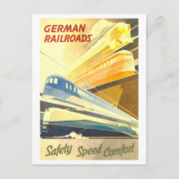 Vintage German Railroads Travel Poster