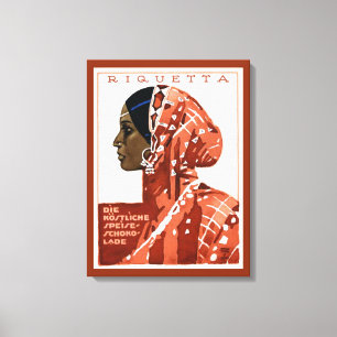 Vintage German Requetta Chocolate Ad Canvas Print