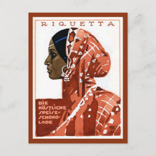 Vintage German Requetta Chocolate Ad Postcard