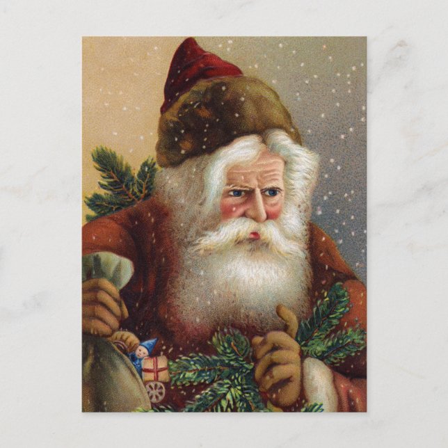 Vintage German Santa Post Card (Front)