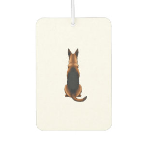 Vintage German Shepherd Back View Dog Illustration Air Freshener