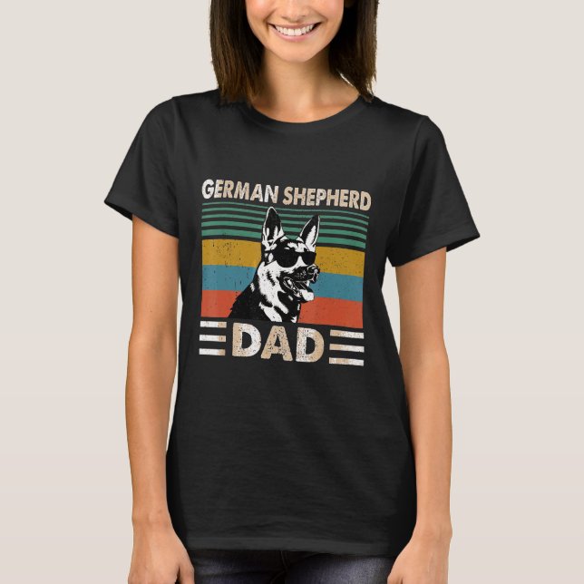Vintage German Shepherd Dad Dog      T-Shirt (Front)