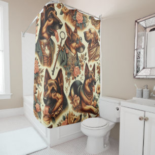 Vintage German Shepherd Illustration