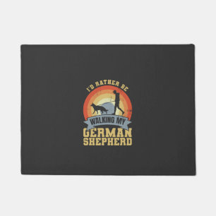 Vintage German Shepherd Owner Saying Doormat