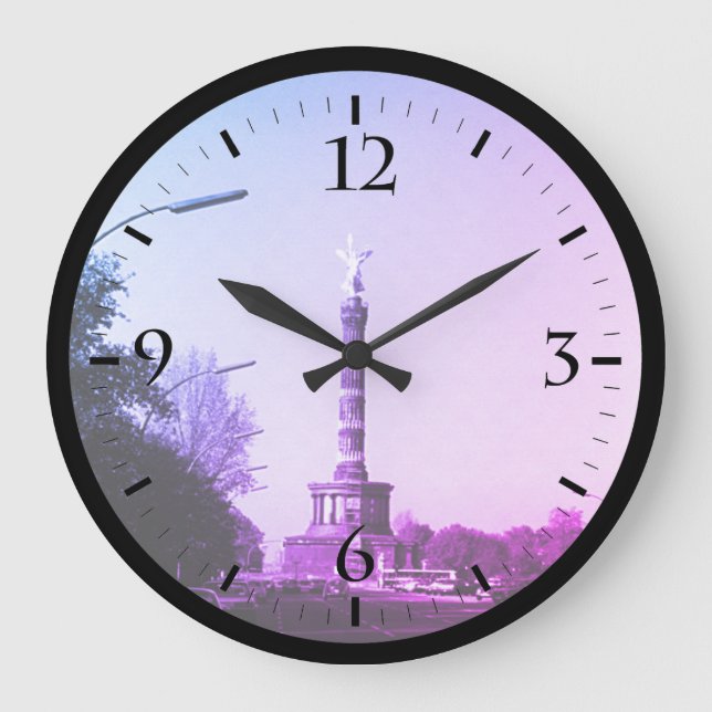 Vintage Germany Berlin 17th June Street Large Clock (Front)
