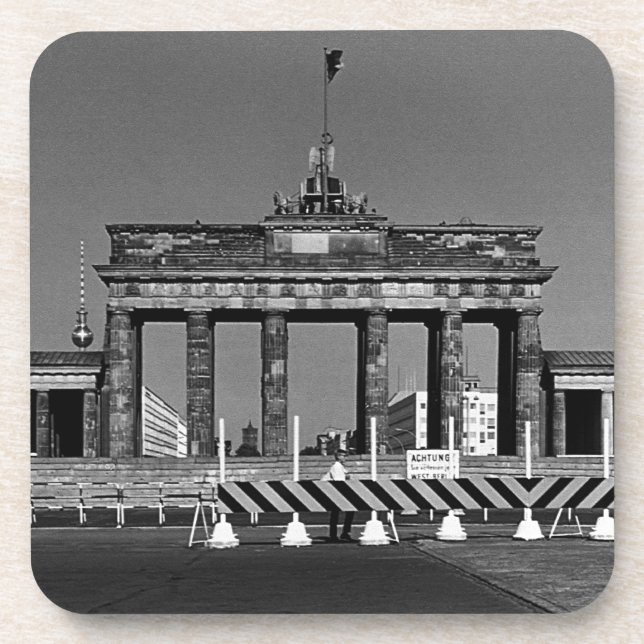 Vintage Germany Berlin Brandenburg Gate Coaster (Front)
