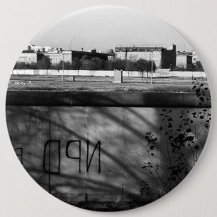 Vintage Germany Berlin wall 1970 6 Inch Round Button
